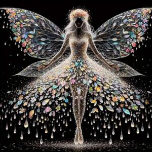 Colorful Angel Wings Diamond Painting Kit – 5D Full Drill DIY Art for Adults, 12x12" Wall Decor