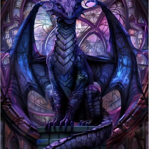 Fantasy Dragon Cathedral Diamond Painting Kit – 5D Full Drill DIY Art for Adults & Beginners, 12x16" Wall Decor