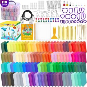Polymer Clay 110 Colors – 245PCS Oven Bake Clay Kit with Sculpting Tools for Beginners, Adults & Kids