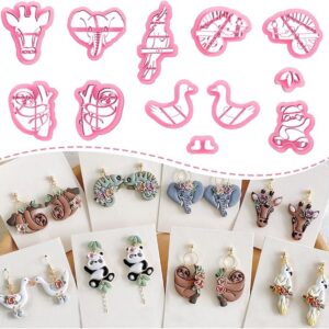 Animal Polymer Clay Cutters, 12 Shapes Clay Cutters for Polymer Clay Jewelry Animals