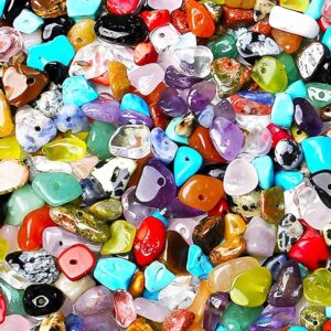 200pcs Natural Chip Stone Beads 5-8mm – Gemstone Healing Crystals for Jewelry DIY