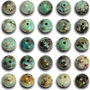 200pcs 4mm African Turquoise Round Beads – Natural Gemstones for Jewelry Making