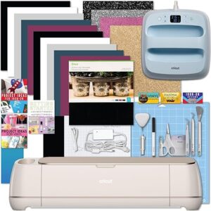 Cricut Maker 4 & EasyPress 3 Bundle – Cutting Machine, Heat Press, Iron-On Kit for Beginners, DIY Apparel & Gifts