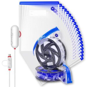 3D Filament Vacuum Storage Kit – 20 Bags with USB Pump, Moisture-Proof Spool Sealing