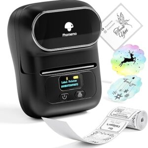 M110 Bluetooth Label Maker – Portable Thermal Printer, Black