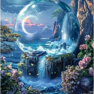 Fantasy Landscape Diamond Painting Kit – 5D Full Round DIY Art for Adults & Beginners, Home Decor & Gifts