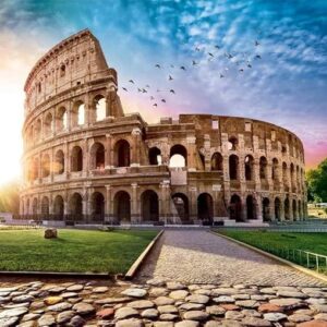 Rome Colosseum Diamond Painting Kit – 5D Round Drill DIY Mosaic Art, 11.8x15.8" European Style Decor