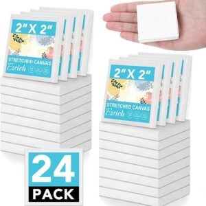24-Pack Mini Stretched Canvases – 2x2" Primed Cotton Canvas for Kids & Art Projects