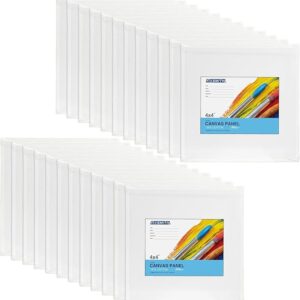 24-Pack 4x4" Canvas Boards – Primed Cotton Panels for Painting & Crafts