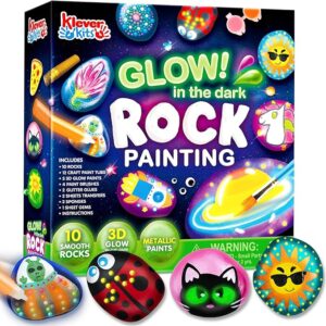 Glow-in-the-Dark Rock Painting Kit – Arts & Crafts for Kids Ages 6–12