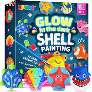 Glow-in-the-Dark Shell Painting Kit for Kids – DIY Art Set for Ages 6–12