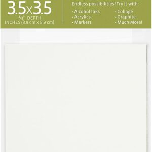 Art Tiles – 3.5"x3.5", 1/8" Thick, Pack of 4 for Painting, Crafts & Jewelry