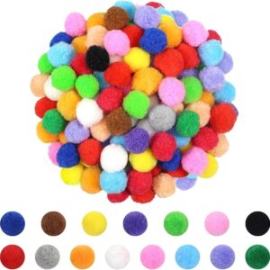 510PCS 1" Multicolor Pom Poms – Fuzzy Craft Balls for DIY Arts, Crafts & Home Decor