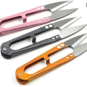 3-Pack 4.1" Sewing Scissors – Multicolor Yarn & Thread Cutters, Mini DIY Snips
