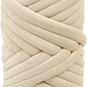 Chunky Beige Yarn 3lbs – Soft Giant Yarn for Hand & Arm Knitting