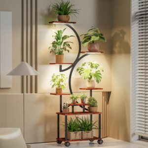 8 Tier Plant Stand Indoor with Grow Lights Metal Plant Shelf
