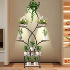 8 Tier Plant Stand with Grow Lights X Shape Indoor Rack