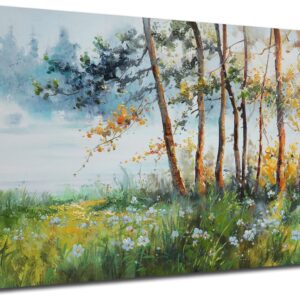 Green Forest Wall Art Canvas Nature Landscape Framed Home Decor
