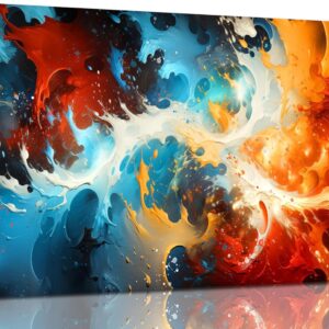 Large Abstract Wall Art Colorful Modern Canvas Living Room Decor