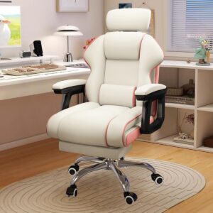 Executive Reclining Office Chair with Lumbar Support Footrest High Back