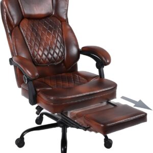Big and Tall Ergonomic Office Chair High Back Leather Desk