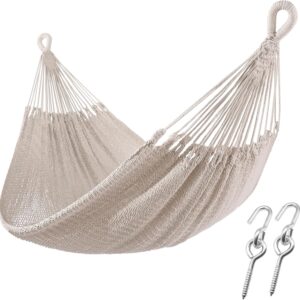 Handwoven Cotton Rope Hammock XXL Two Person Heavy Duty Outdoor
