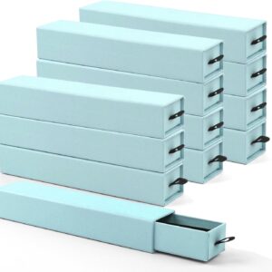 12-Pack Velvet-Lined Drawer Style Jewelry Gift Boxes — 8.3"x1.8"x1.4", Necklaces, Bracelets, and Earrings