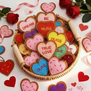 24-Piece Valentine's Day Felt Heart Ornaments — 3.15", 12 Styles, Cotton-Filled, Red, Pink, and White