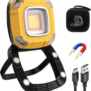 Rechargeable LED Work Lantern with Power Bank — Waterproof, Foldable Hook, Emergency and Outdoor Use