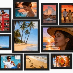 10-Pack Black Gallery Frame Set — Multi-Size 8x10, 5x7, and 4x6 Frames for Wall or Tabletop Display