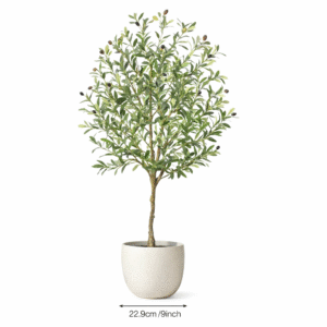 Realistic Artificial Topiary Plant with Lifelike Leaves — Low-Maintenance Indoor Décor for Any Room